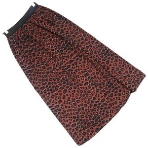 FEILD TRIP Pull Up Lined Animal Print Maxi Skirt